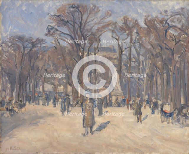 March Day in Le Jardin du Luxembourg, Paris, 1922. Creator: Karl Schou.