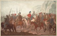 March of Ural Cossacks through Bohemia in July 1799, 1800. Artist: Hess, Carl Adolph Heinrich (1769-1849)