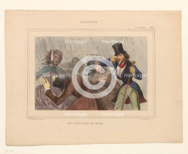 March showers, 1839. Creator: Victor Adam.