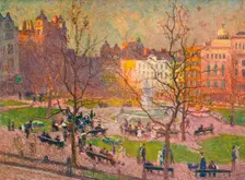 March Sunshine, Leicester Square c1914. Artist: Emile Claus