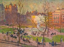 March Sunshine, Leicester Square c1914. Artist: Emile Claus