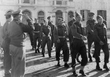 March-past by members of the Jewish Brigade, Tripoli, Libya, 30 January 1943. Creator: Unknown