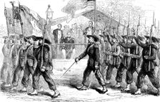 March past of the Garibaldi Guard before President Lincoln, 1861-1865 (c1880)