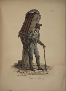 Marchand de mottes. From the Series "Cris de Paris" (The Cries of Paris), 1815. Creator: Vernet, Carle (1758-1836)