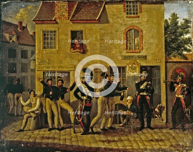 Marchand de vin, faubourg Saint-Honoré, c1820. Creator: Ecole Francaise.