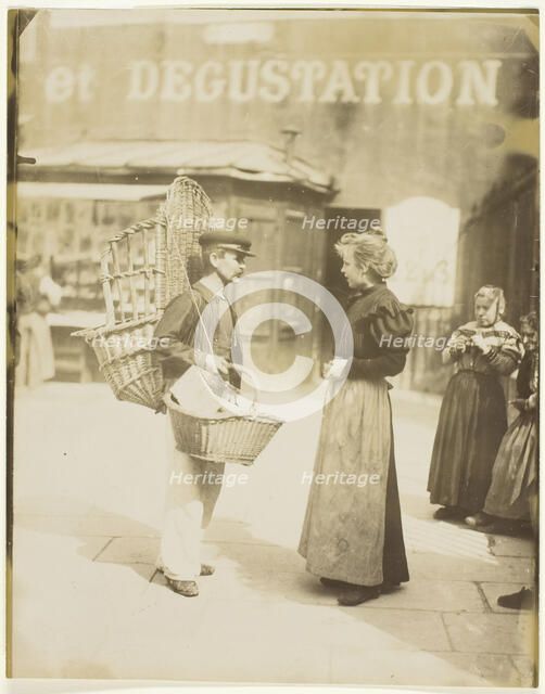 Marchand du Panier, 1899/1900. Creator: Eugene Atget.