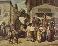 Marchands ambulants à Tivoli, 09/1866. Creator: Auguste Dutuit