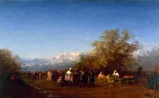 Marché à Fez, 1887. Creator: Felix Francois Georges Philibert Ziem