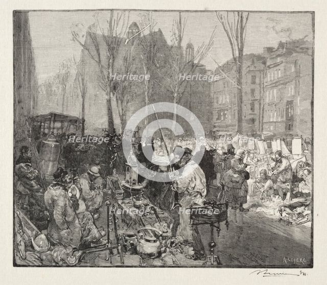 Marché à la Ferraille. Creator: Auguste Louis Lepère (French, 1849-1918).