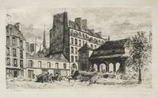 Marché aux veaux en demolition. Creator: Alfred Alexandre Delauney (French, 1830-1894)