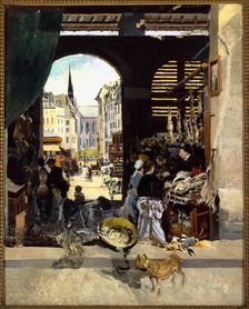 Marche des Carmes (Carmelite market), place Maubert , c1880. Creator: Emile Antoine Guillier