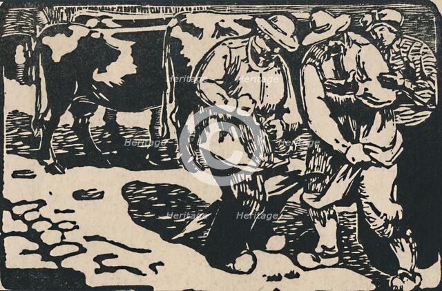 Marché En Auvergne - From Au Pied Des Puys, 1919. Artist: Maurice Busset.