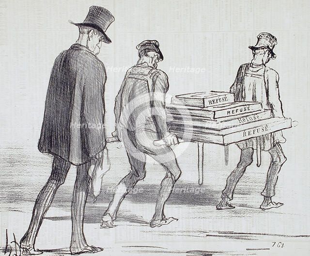 Marche funèbre!!..., 1855. Creator: Honore Daumier.
