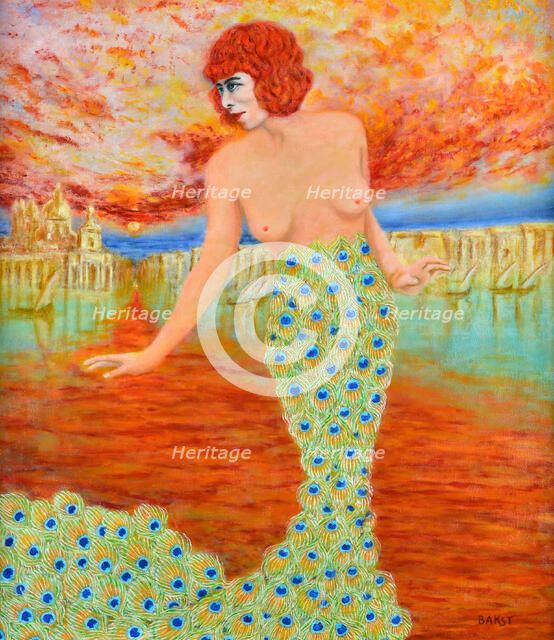 Marchesa Luisa Casati, 1911. Creator: Bakst; Léon (1866-1924).