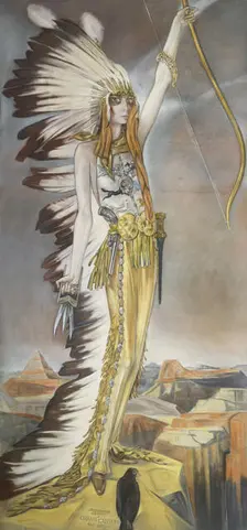 Marchesa Luisa Casati, Grand Canyon, 1927. Creator: Alberto Martini