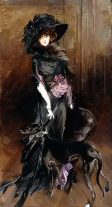 Marchesa Luisa Casati with a Greyhound, 1908