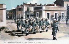 Marching band, French Foreign Legion, c1910
