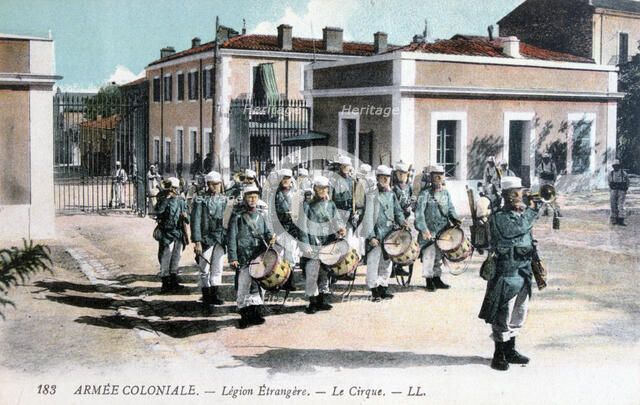 Marching band, French Foreign Legion, c1910. Artist: Unknown