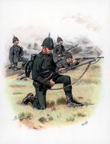 Marching Order The King's Royal Rifle Corps (formerly 60th Rifles), 1889.Artist: Frank Dadd