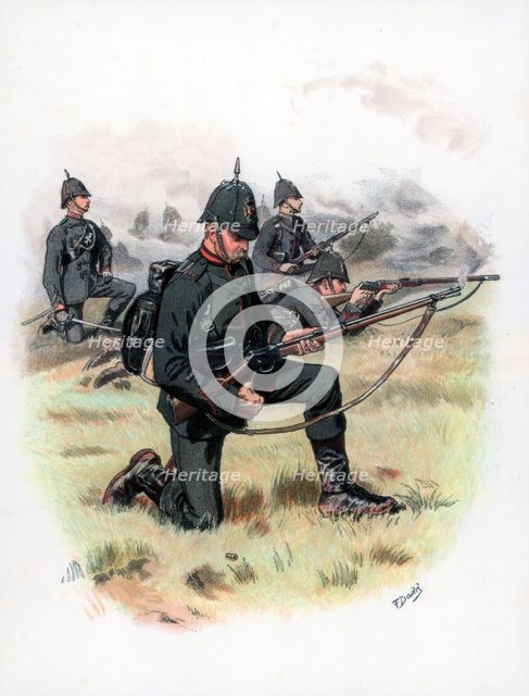 'Marching Order', The King's Royal Rifle Corps (formerly 60th Rifles), 1889.Artist: Frank Dadd