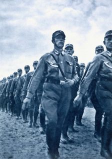 Marching SA Stormtroopers, Germany, c1925-1930. Creator: Unknown
