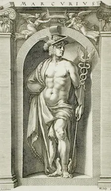 Marcurius [sic], the Roman God, Mercury, 1592. Creator: Hendrik Goltzius