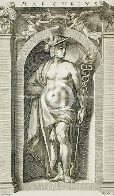 “Marcurius” [sic], the Roman God, Mercury, 1592. Creator: Hendrik Goltzius.