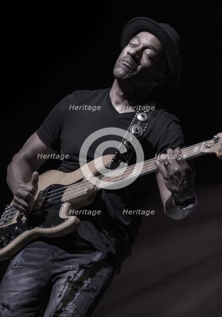 Marcus Miller, 2017. Artist: Alan John Ainsworth.