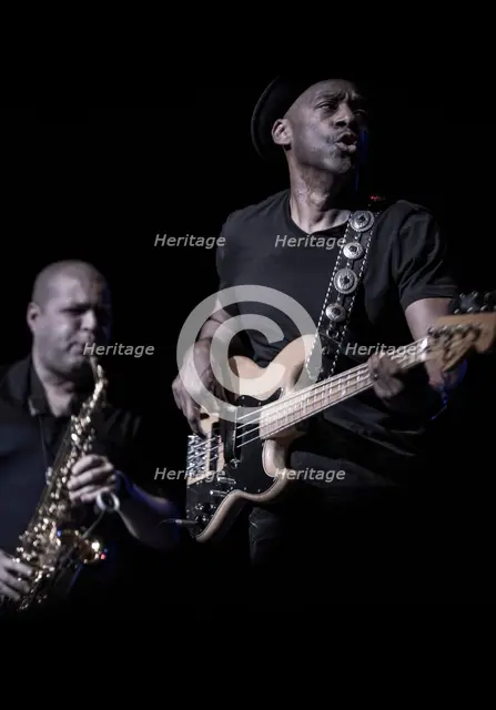 Marcus Miller and Alex Han, 2017. Artist: Alan John Ainsworth.