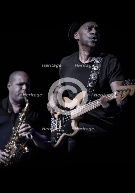 Marcus Miller and Alex Han, 2017. Artist: Alan John Ainsworth.
