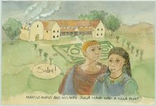 Marcus and Julia, with their newly built villa, 2003. Creator: Judith Dobie