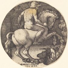 Marcus Curtius, 1529. Creator: Master I. B.