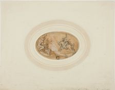 Marcus Curtius Leaping into the Abyss, 1555/63. Creator: Francesco Salviati
