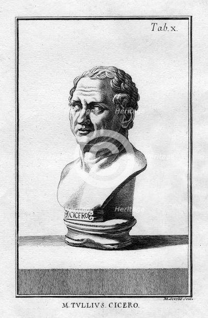 Marcus Tullius Cicero, Roman scholar, writer and statesman of the 1st century BC. Artist: Unknown