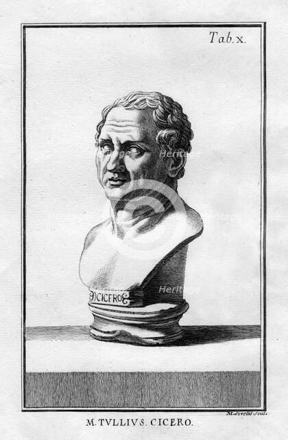 Marcus Tullius Cicero, Roman scholar, writer and statesman of the 1st century BC. Artist: Unknown