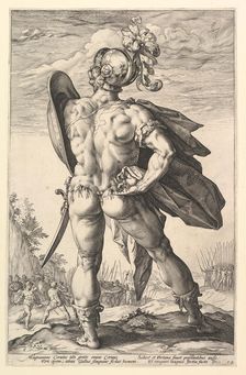 Marcus Valerius, from the series The Roman Heroes, 1586. Creator: Hendrik Goltzius