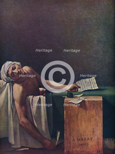 'Marat assassiné', (The Death of Marat), 1793, (1937). Creator: Jacques-Louis David.