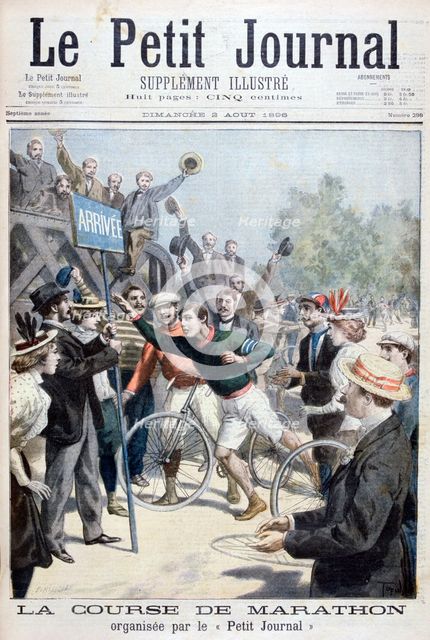 Marathon race, 1896. Creator: F Meaulle.
