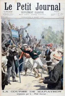Marathon race, 1896. Creator: F Meaulle