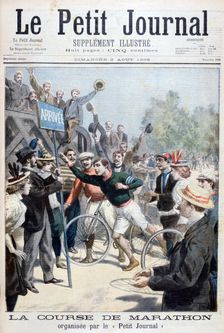 Marathon race, 1896. Creator: F Meaulle