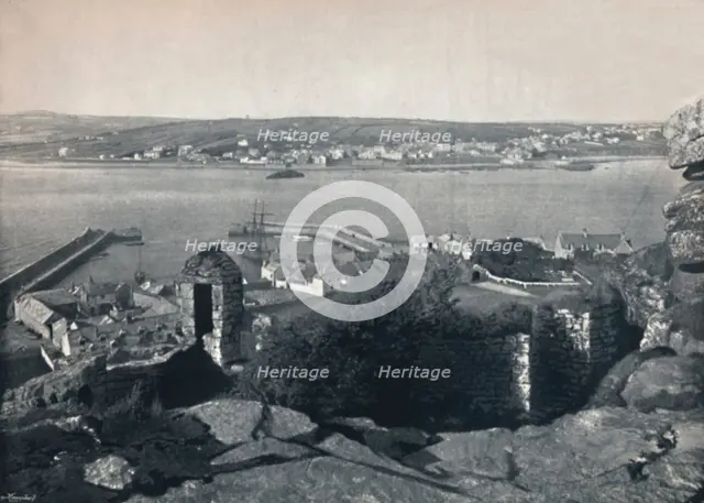 'Marazion - General View, Showing Harbour', 1895. Artist: Unknown.