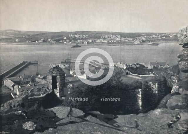 'Marazion - General View, Showing Harbour', 1895. Artist: Unknown.