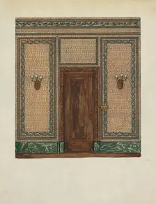 Marble Mosaic Wall, c. 1936. Creator: Ellen Duncan