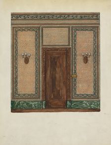 Marble Mosaic Wall, c. 1936. Creator: Ellen Duncan