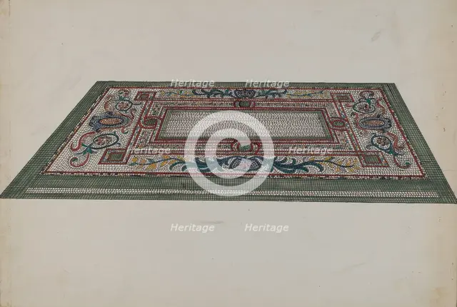 Marble Mosaic Floor, c. 1936. Creator: Ellen Duncan.