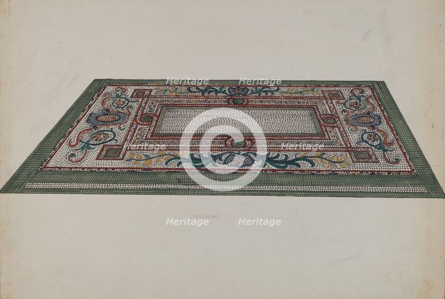 Marble Mosaic Floor, c. 1936. Creator: Ellen Duncan.