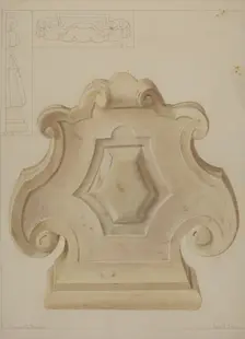 Marble Ornament (from top of mantelpiece), c. 1937. Creator: Manuel G. Runyan