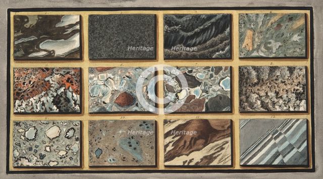 Marble and other mixed stones of Vesuvius polished, 1776.