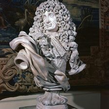 Marble bust of King Charles II, 17th century. Creator: Honore Pelle