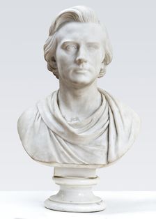 Marble bust of Peter Heise (1830-79), January 31, 1862. Creator: Herman Wilhelm Bissen